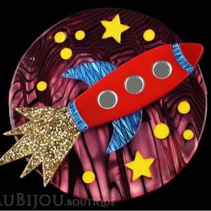 Erstwilder Blast Off! brooch